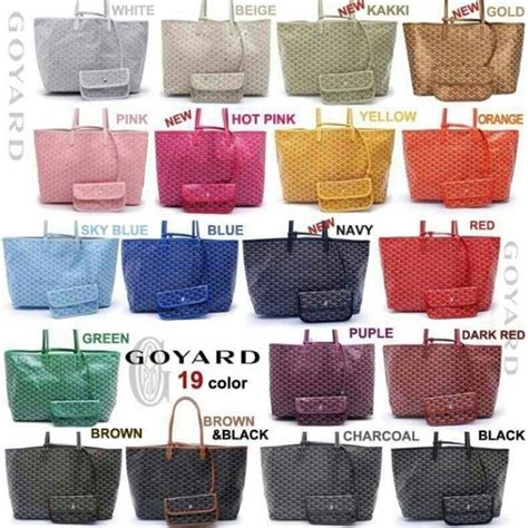 goyard signature color|most popular goyard bag colors.